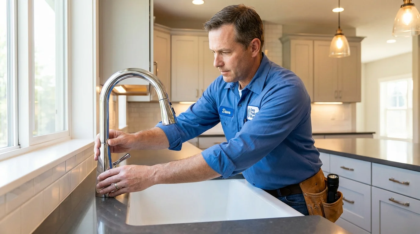 Kitchen faucet installation by Johns Plumbing LLC in Stanwood