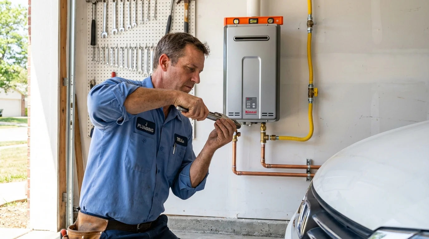 Tankless water heater installation by a Johns Plumbing LLC plumber in Stanwood
